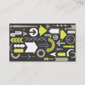 モダンな矢の緑の名刺 名刺 (裏面)