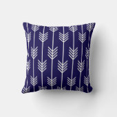 モダンな矢のFletchingパターンコバルトブルー クッション (裏面)