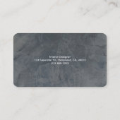 モダンな石板の名刺 名刺 (裏面)