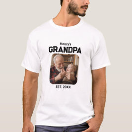 モダンな祖父設立記念年フォト Tシャツ