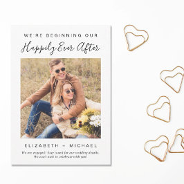 モダンな私たちのエンゲージメントフォト エンゲージメント発表 案内状