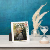 モダンな私たちの初めてのクリスマス Mr & Mrs フラワーリング フォトプラーク (インサイチュ)