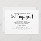 モダンな私たちは写真に夢中 スクリプトエンゲージメント 案内状 (裏面)