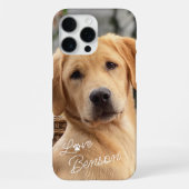 モダンな私のベストフレンドの写真 犬の愛 足跡プリント iPhoneケース (裏面)