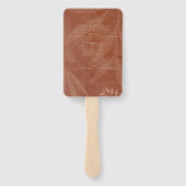 モダンな秋のウェディング テラコッタ ゴールド プログラム ハンドファン (裏面)