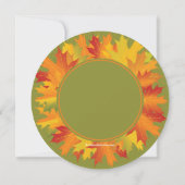 モダンな秋のブライダルシャワー招待状 招待状 (裏面)