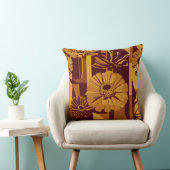 モダンな秋の幾何学フラワーパターン クッション (椅子)