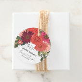 モダンな秋の花束 ブライダルシャワーのお礼 フェイバータグ (インサイチュ)