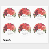 モダンな秋の花束 ブライダルシャワーのお礼 ラウンドシール (シート)