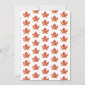 モダンな秋の落ち葉感謝祭のディナー 招待状 (裏面)