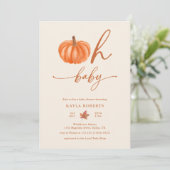 モダンな秋の赤ちゃんお披露目会「Oh Baby Pumpkin」 招待状 (スタンド正面)