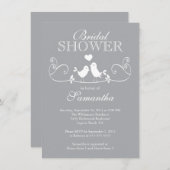 モダンな秋愛鳥のブライダルシャワーの招待状 招待状 (正面/裏面)