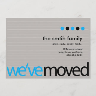 モダンな移動発表 案内状