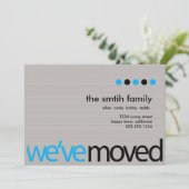 モダンな移動発表 案内状 (スタンド正面)