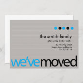 モダンな移動発表 案内状 (正面/裏面)