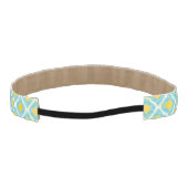 モダンな種族のイカットの青く黄色いファッション アスレチックヘッドバンド (裏面)