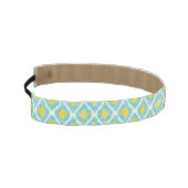 モダンな種族のイカットの青く黄色いファッション アスレチックヘッドバンド (左)
