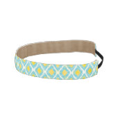 モダンな種族のイカットの青く黄色いファッション アスレチックヘッドバンド (右)