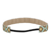 モダンな種族のイカットの青く黄色いモダン アスレチックヘッドバンド (裏面)