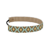 モダンな種族のイカットの青く黄色いモダン アスレチックヘッドバンド (左)