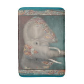 モダンな種族のカシミールのペイズリーのボーダー象の芸術 バスマット (正面縦)