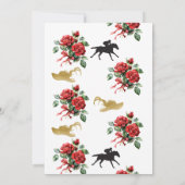 モダンな競馬ダービー & ドリンクパーティー 馬術 招待状 (裏面)