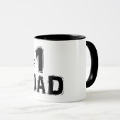 モダンな第1パパの原稿のマグ マグカップ (正面右)