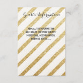モダンな筆致のゴールドウェディングゲスト情報挿入カード エンクロージャーカード (正面)