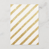 モダンな筆致のゴールドウェディングゲスト情報挿入カード エンクロージャーカード (裏面)