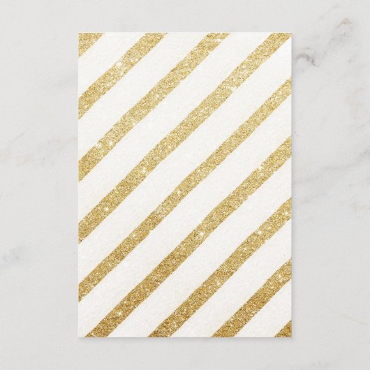 モダンな筆致のゴールドウェディングゲスト情報挿入カード エンクロージャーカード (裏面)