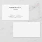 モダンな筆記体のシンプルでプロフェッショナルなエレガント 名刺 (正面/裏面)