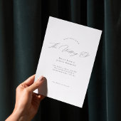 モダンな筆記体を使ったシンプルな結婚式の招待状 招待状