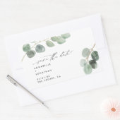 モダンな筆記体エレガントなヴィンテージ写真なしのユーカリ 長方形シール (封筒)