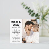 モダンな節約ウエディングフォト結婚式の延期通知 (スタンド正面)