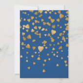 モダンな紙吹雪のハート記念日のパーティの招待状 招待状 (裏面)