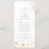 モダンな紙吹雪の花のペット黄色4コースメニュー メニュー (裏面)