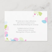 モダンな紙吹雪 フラワー ウェディング 情報封入カード エンクロージャーカード (裏面)