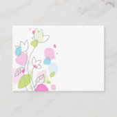 モダンな紙吹雪 花 ウェディング 情報 封入カード エンクロージャーカード (正面)