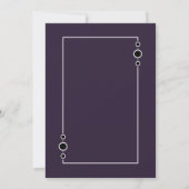 モダンな紫のエンゲージメントパーティー 招待状 (裏面)