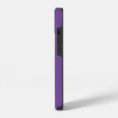 モダンな紫のミニマルモノグラム iPhoneケース (左側面)