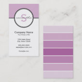 モダンな紫色および灰色 名刺 (正面/裏面)