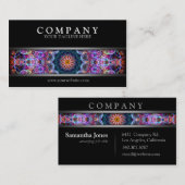 モダンな紫色のはす 名刺 (正面/裏面)