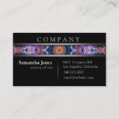 モダンな紫色のはす 名刺 (裏面)