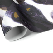 モダンな紫色のバーニーズ・マウンテン・ドッグ ラッピングペーパー (ロールコーナー)