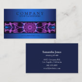 モダンな紫色の欲求の曼荼羅の青 名刺 (正面/裏面)