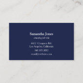 モダンな紫色の欲求の曼荼羅の青 名刺 (裏面)