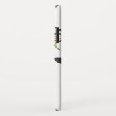 モダンな紫色の水彩画のシックな花のモノグラム Case-Mate iPhoneケース (裏面/右)