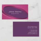 モダンな紫色は衛生士の名刺を曲げます 名刺 (正面/裏面)