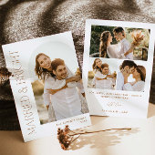 モダンな結婚と明るいホリデー アーチ写真カード 招待状