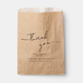 モダンな結婚前お披露目パーティーのギフトバッグ フェイバーバッグ (正面)